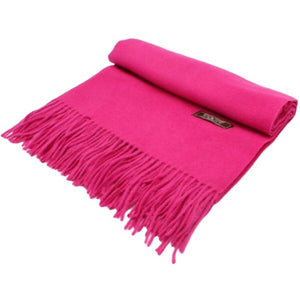 Scarf, Large, Soft Cashmere feel, Pashmina / Blanket Throw - Colourway Fushia.