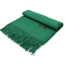 Load image into Gallery viewer, Scarf, Large, Soft Cashmere feel, Pashmina / Blanket Throw - Colourway Pine Green
