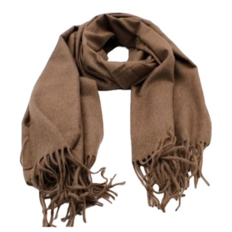 Scarf, Large, Soft Cashmere feel, Pashmina / Blanket Throw - Colourway Taupe.