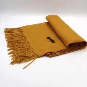 Scarf, Large, Soft Cashmere feel, Pashmina / Blanket Throw - Colourway Mustard