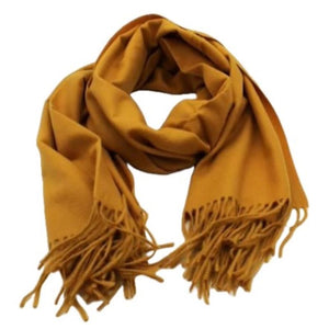 Scarf, Large, Soft Cashmere feel, Pashmina / Blanket Throw - Colourway Mustard