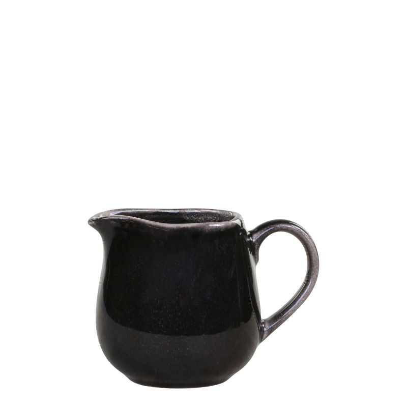 Jug, Glazed Stoneware Danish Design, Small 320ml, Black Colour