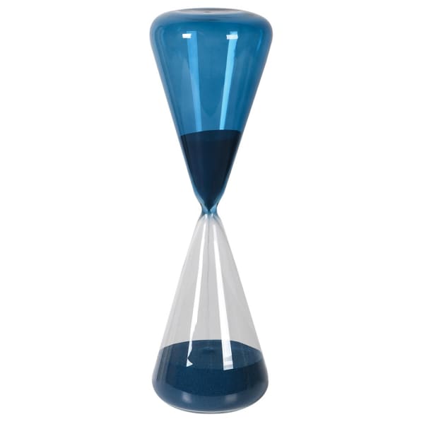 Sand Timer / Hour Glass, 60 Minute / 1 Hour, Blue Glass