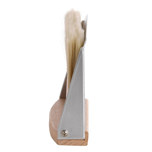 Brush, Table Dustpan and Brush, Metal and Wood, with Magnetic Connection.