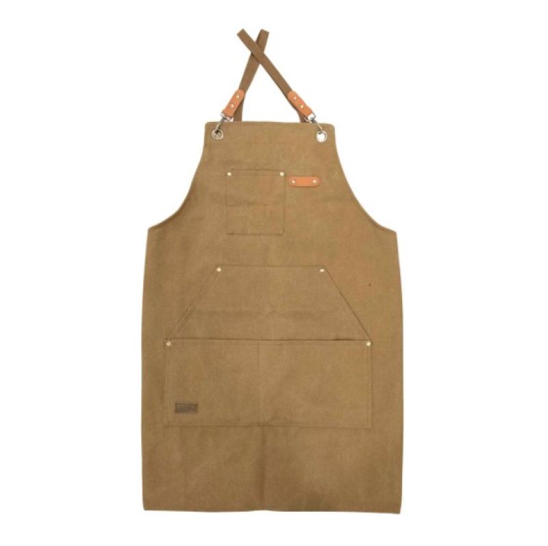 Apron. Canvas Workshop Utility Apron in Tan / Camel Colourway