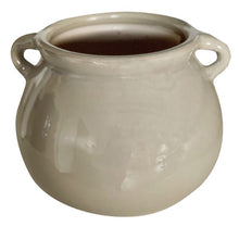 Load image into Gallery viewer, Plant Pot, Danish Glazed Pottery. Pot with Handles - Taupe Colour  VF
