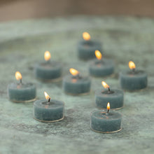 Load image into Gallery viewer, Candle, Pack of 10 T Light / Tea Light, Coloured Petrol Blue

