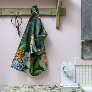 Tea Towel, 100% Cotton With Striking Print 'Paradise' Floral