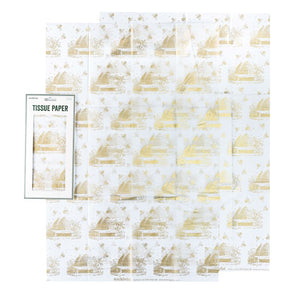 Tissue Paper, Beehives & Bees, 3 Sheets, UK printed,