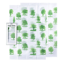 Load image into Gallery viewer, Tissue Paper, Woodland Green Trees, 3 Sheets, UK printed.
