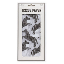 Load image into Gallery viewer, Tissue Paper, Black &amp; White Zebra Print, 3 Sheets, UK printed.
