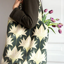 Load image into Gallery viewer, Bag, Totebag. Velour printed fabric. Flower Range. Soft &amp; Luxurious. VF
