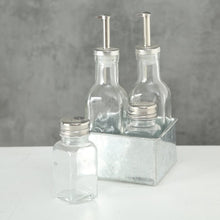 Load image into Gallery viewer, Salt &amp; Pepper Shaker Dispenser Set, Clear Glass, 180ml, Set 5 items
