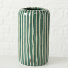 Load image into Gallery viewer, Vase, Porcelain Reactive Glaze Ceramic Vase, Green Colourway
