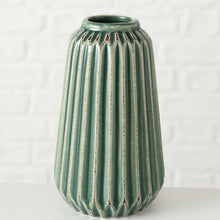 Load image into Gallery viewer, Vase, Porcelain Reactive Glaze Ceramic Vase, Green Colourway
