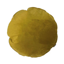 Load image into Gallery viewer, Cushion, Round / Circular &#39;Palms&#39; Green Leaf Print with Gold Piping VF
