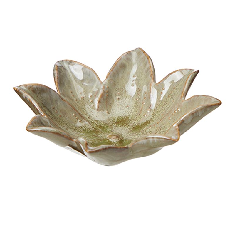 Plates / Dish / Saucer, Floral Design Porcelain 'Light Green Melange'. Assorted Flowers. Style A