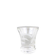 Load image into Gallery viewer, Vase, Clear Glass Danish Vase with Leaf Detail Grindings / Etchings
