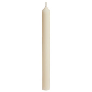 Candle, Long Dinner Candle 25cm, 11.5hrs burning time. Ivory