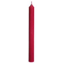 Load image into Gallery viewer, Candle, Long Dinner Candle 25cm, 11.5hrs burning time. Raspberry Red
