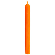 Load image into Gallery viewer, Candle, Long Dinner Candle 25cm, 11.5hrs burning time. Orange.
