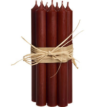 Load image into Gallery viewer, Candle, Long Dinner Candle 25cm, 11.5hrs burning time. Dark Red
