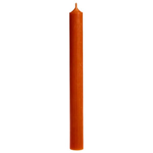 Candle, Long Dinner Candle 25cm, 11.5hrs burning time. Rust