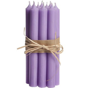 Candle, Long Dinner Candle 25cm, 11.5hrs burning time. Lavender