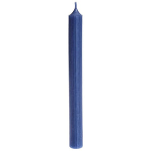 Candle, Long Dinner Candle 25cm, 11.5hrs burning time. Blue.