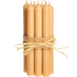 Candle, Long Dinner Candle 25cm, 11.5hrs burning time. Caramel