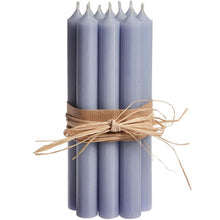 Load image into Gallery viewer, Candle, Long Dinner Candle 25cm, 11.5hrs burning time. Dove Blue
