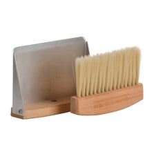 Load image into Gallery viewer, Brush, Table Dustpan and Brush, Metal and Wood, with Magnetic Connection.
