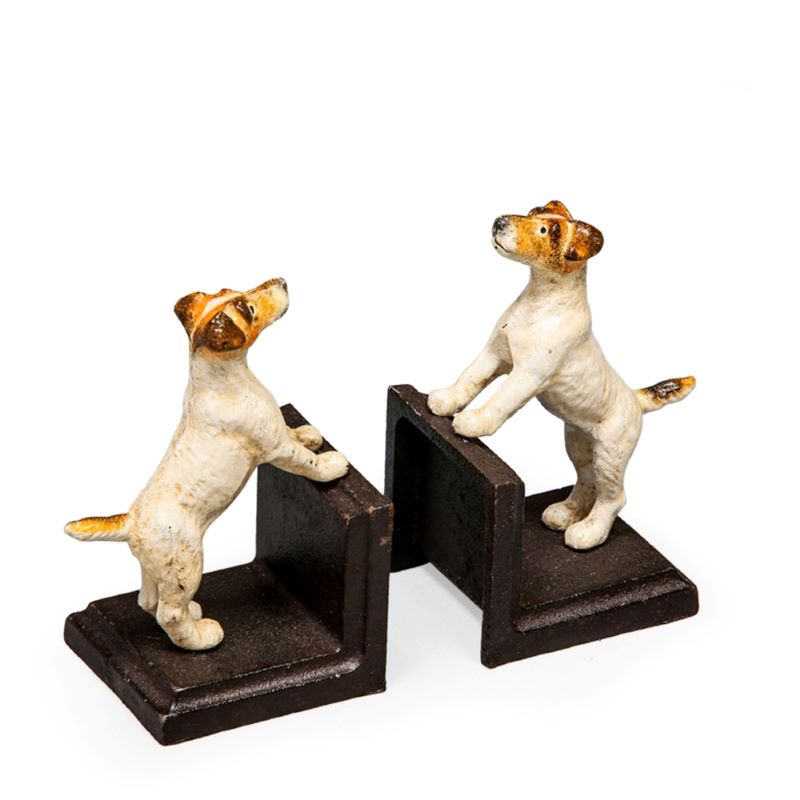 Bookends, Terrier Dogs, Antiqued Cast Iron