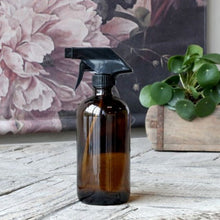 Load image into Gallery viewer, Bottle With Fine Mist Spray Pump. Amber Glass 480ml
