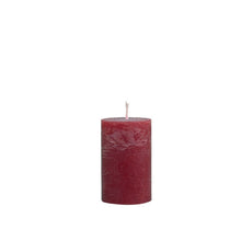 Load image into Gallery viewer, Candle, Rustic Pillar 16hrs burning time. Red
