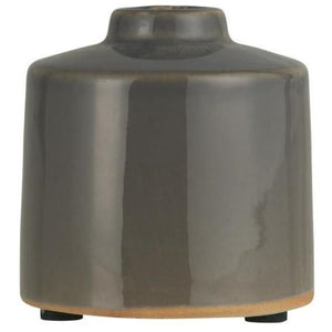 CandleHolder / Vase, Danish Ceramic with Uneven Glaze, Grey