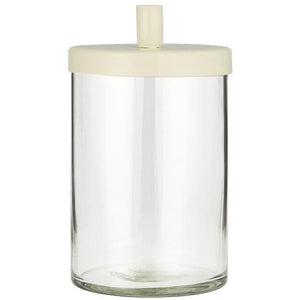 Candleholder, with lid holder for Taper candles, Cream
