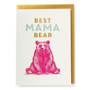 Greeting Card. Best Mama Bear. Blank Inside