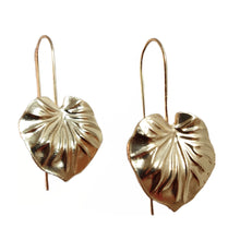 Load image into Gallery viewer, Earrings, Bronze Colour Leaf Drop with Wire Fixing
