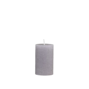 Candle, Rustic Pillar 16hrs burning time. French Grey