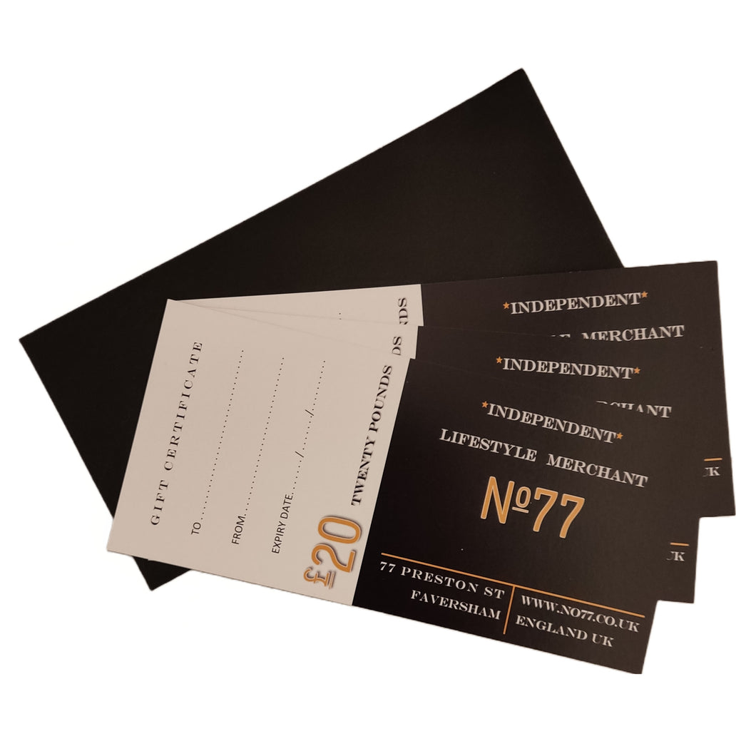 Gift Card / Voucher No77 £5 - For website use!