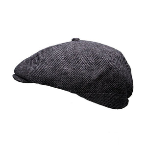 Hat, Tweed Peaky Blinder Hat in Grey Fleck, One Size