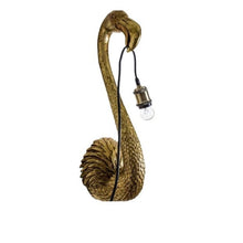 Load image into Gallery viewer, Wall Lamp, Flamingo Head, Antique Gold
