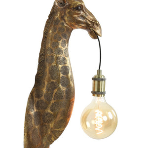 Wall Lamp, Giraffe, Antique Bronze