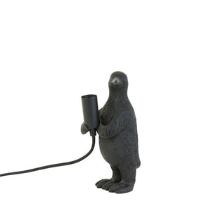 Table Lamp, Penguin, Matt Black, Small