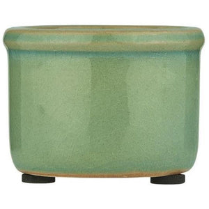 Pot, Mini Crackled Surface Plant Pot in Green
