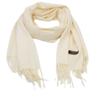 Scarf, Large, Soft Cashmere feel, Pashmina or Blanket Throw - Colourway Cream