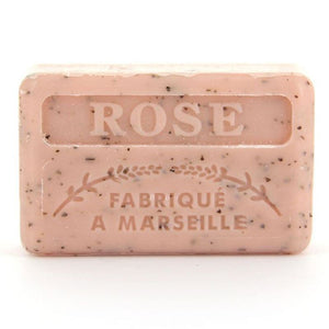 Soap, French 'Rose' Exfoliating 125g Savon de Marseille Soap Bars.
