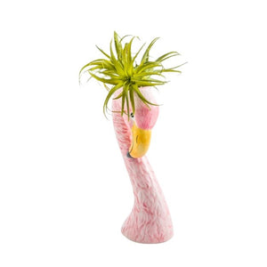 Vase, Ceramic Pink Flamingo Head Decorative Vase, Small
