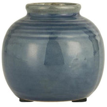 Load image into Gallery viewer, Vase, Mini Crackled Surface Vase with Grooves, Blue
